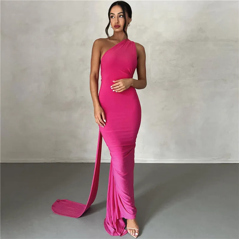 Backless Halter Sheath Slim Fit Maxi  Dress
