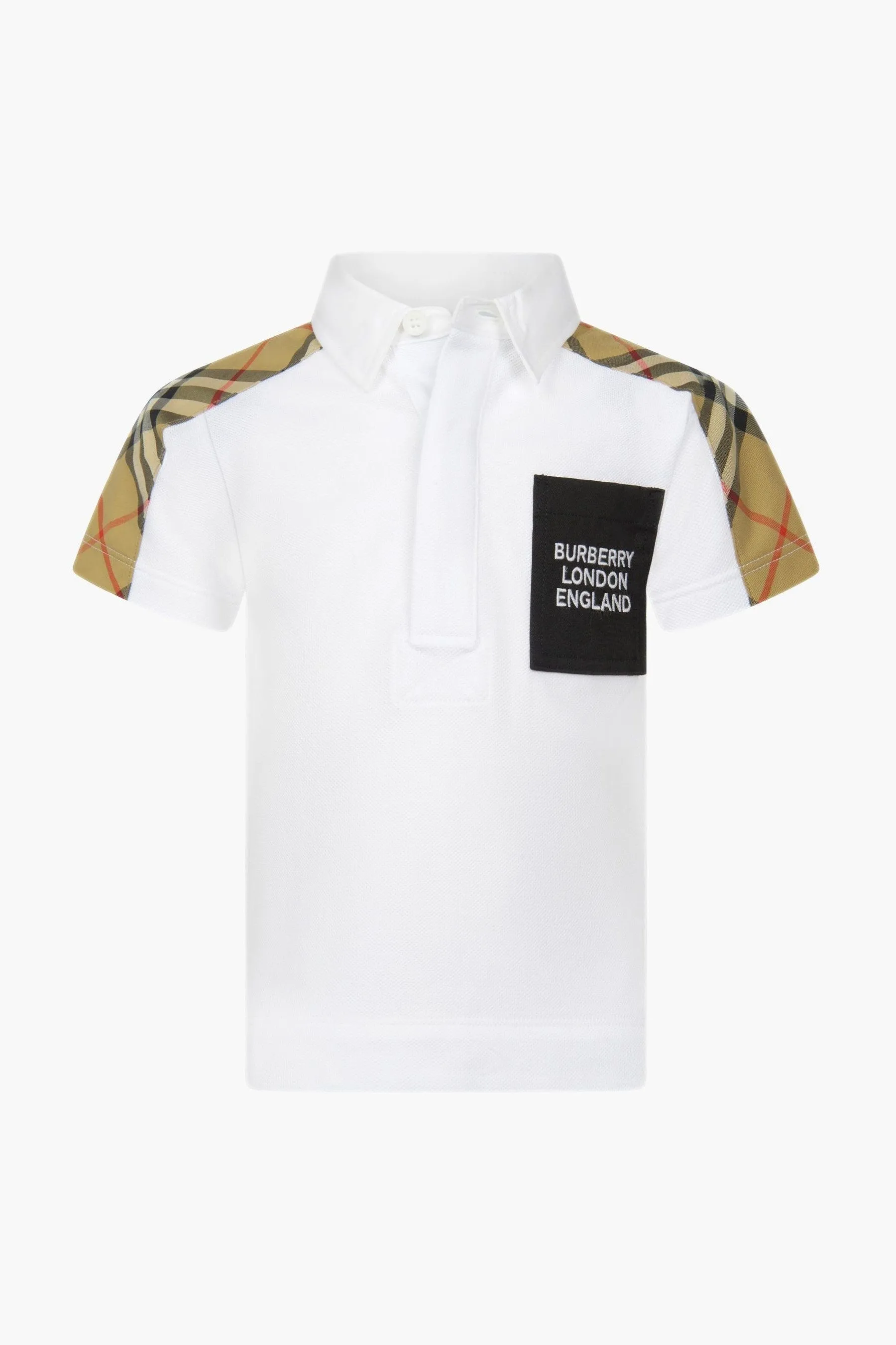 Burberry Baby Boys Cotton Branded Polo Shirt