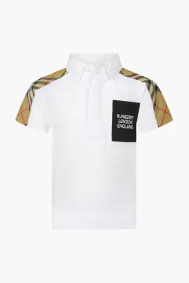 Burberry Baby Boys Cotton Branded Polo Shirt