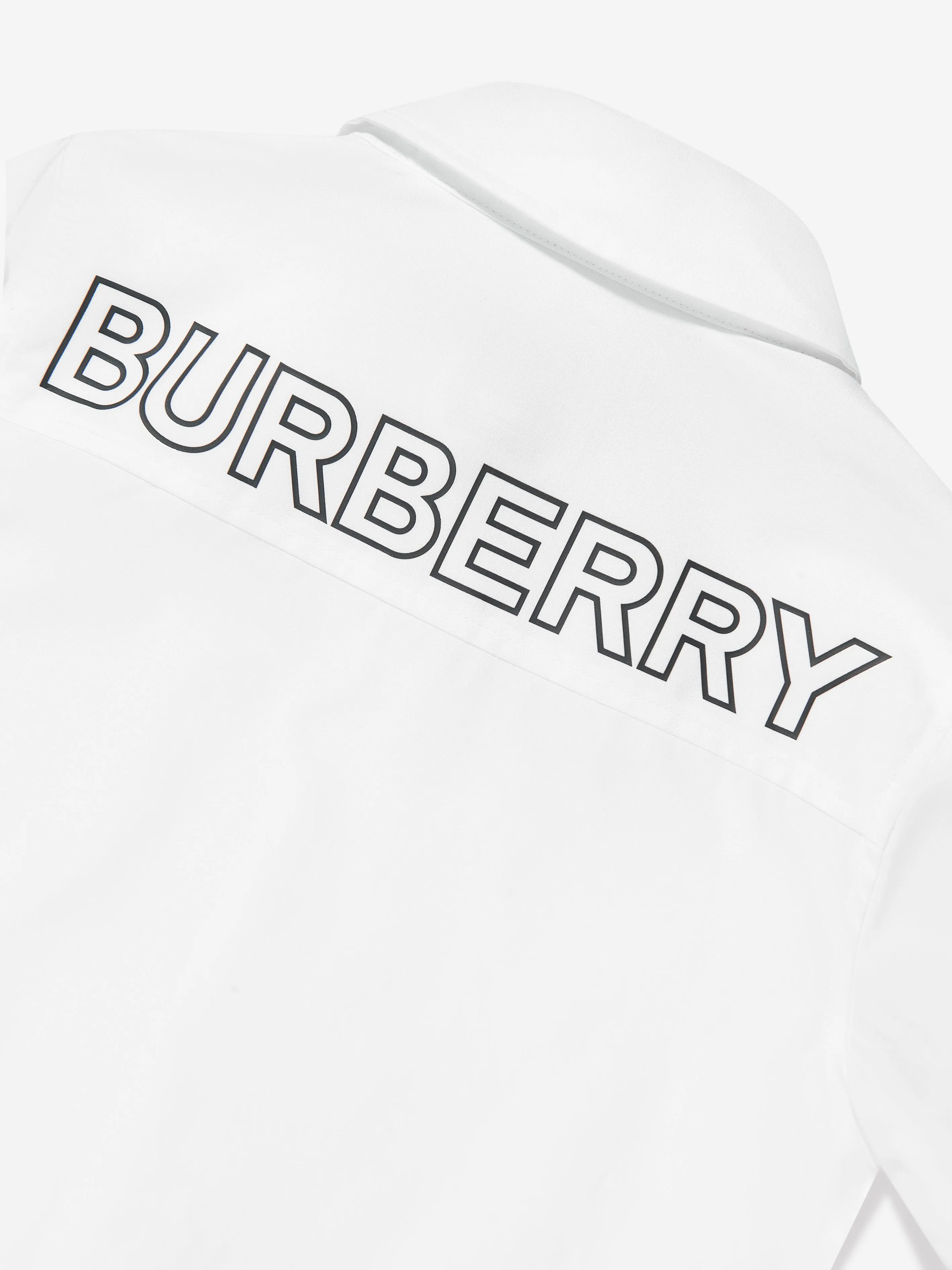 Burberry Boys Short Sleeve Owen Shirt In White