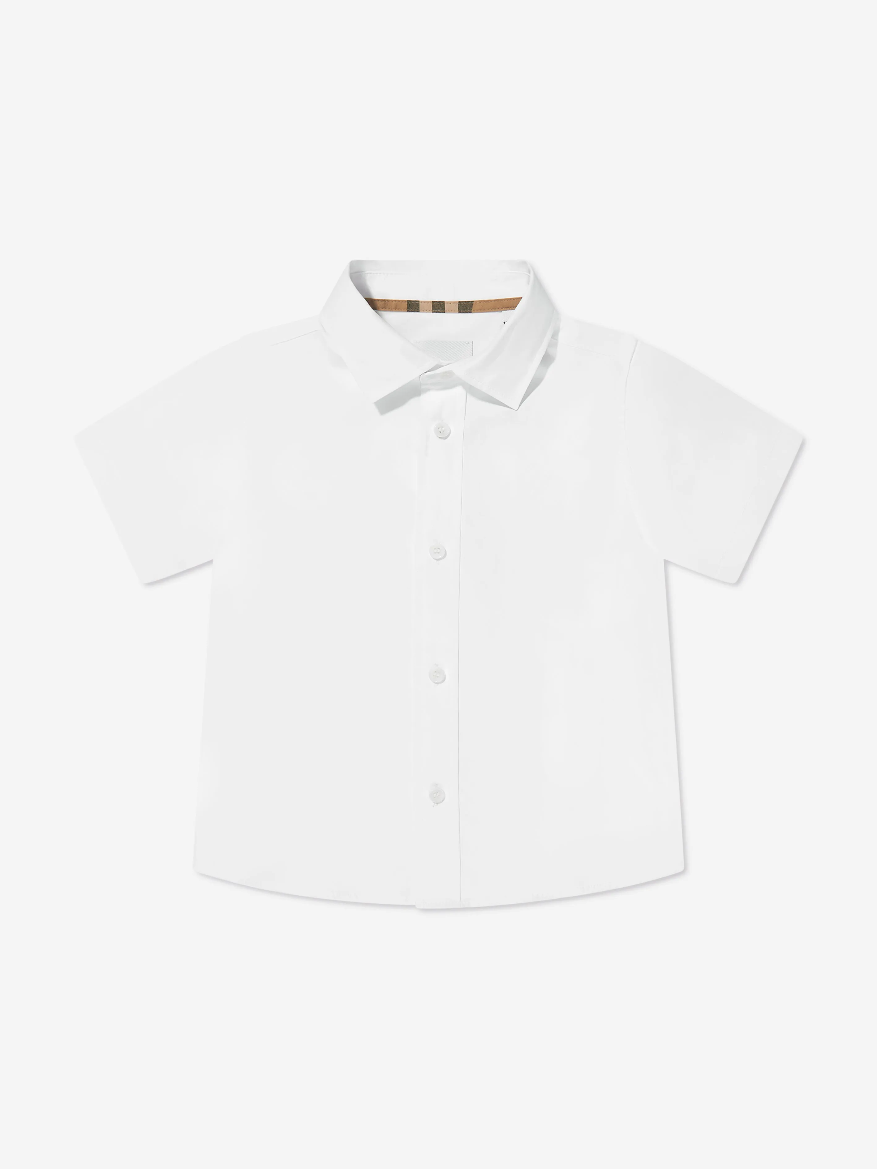 Burberry Boys Short Sleeve Owen Shirt In White