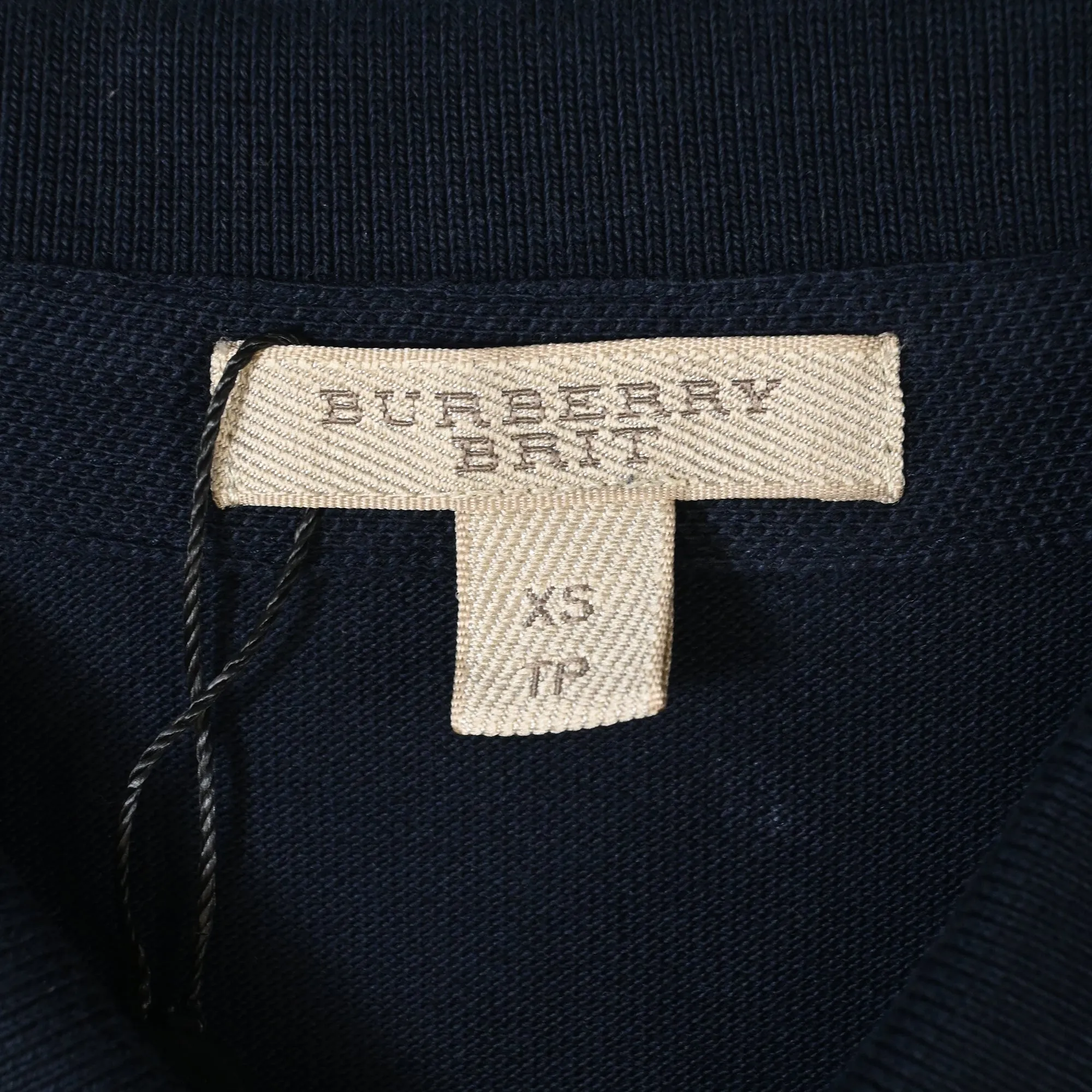 Burberry EKD Logo Polo Shirt in Navy Blue Cotton
