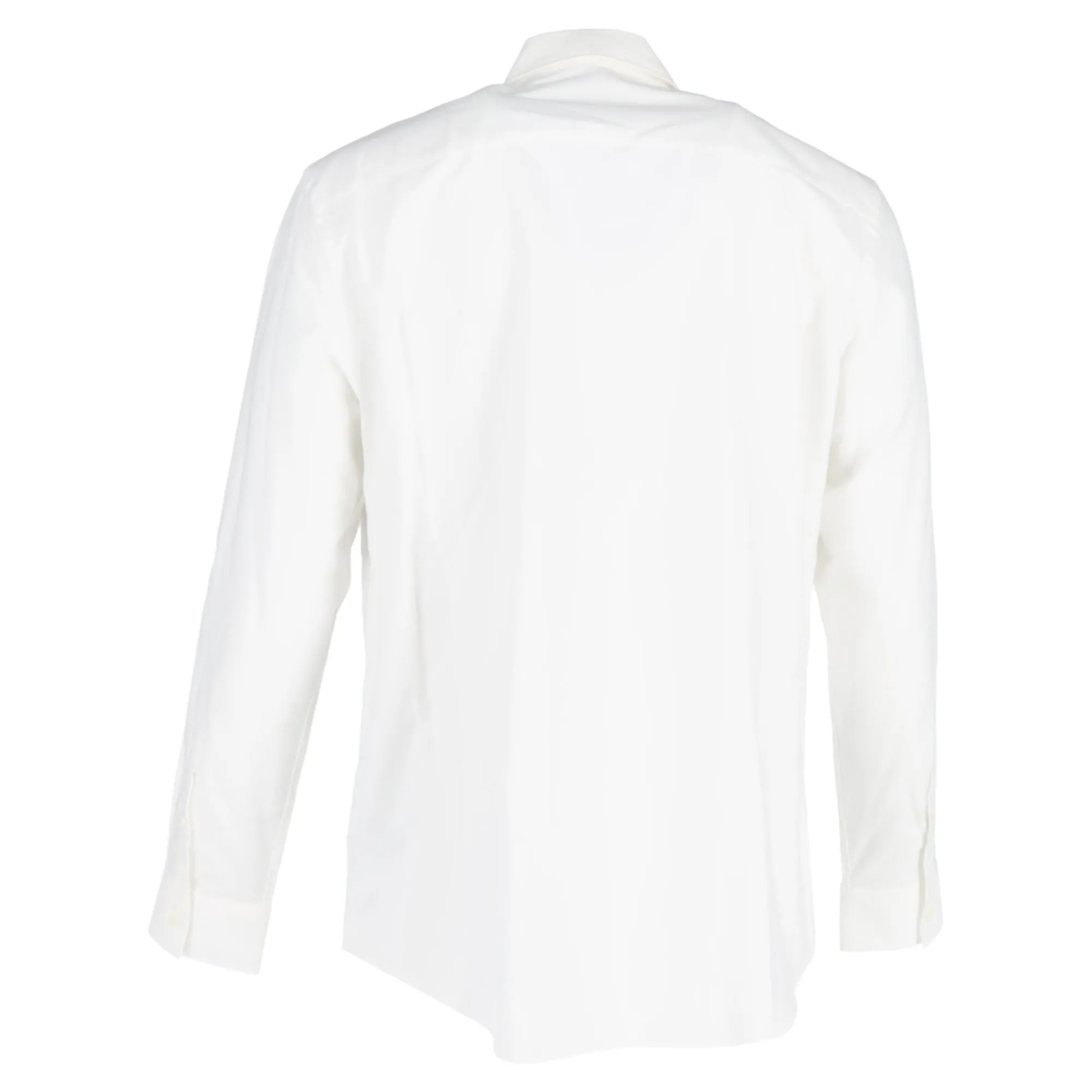 Burberry Logo Print Lone Sleeve Shirt in White Cotton