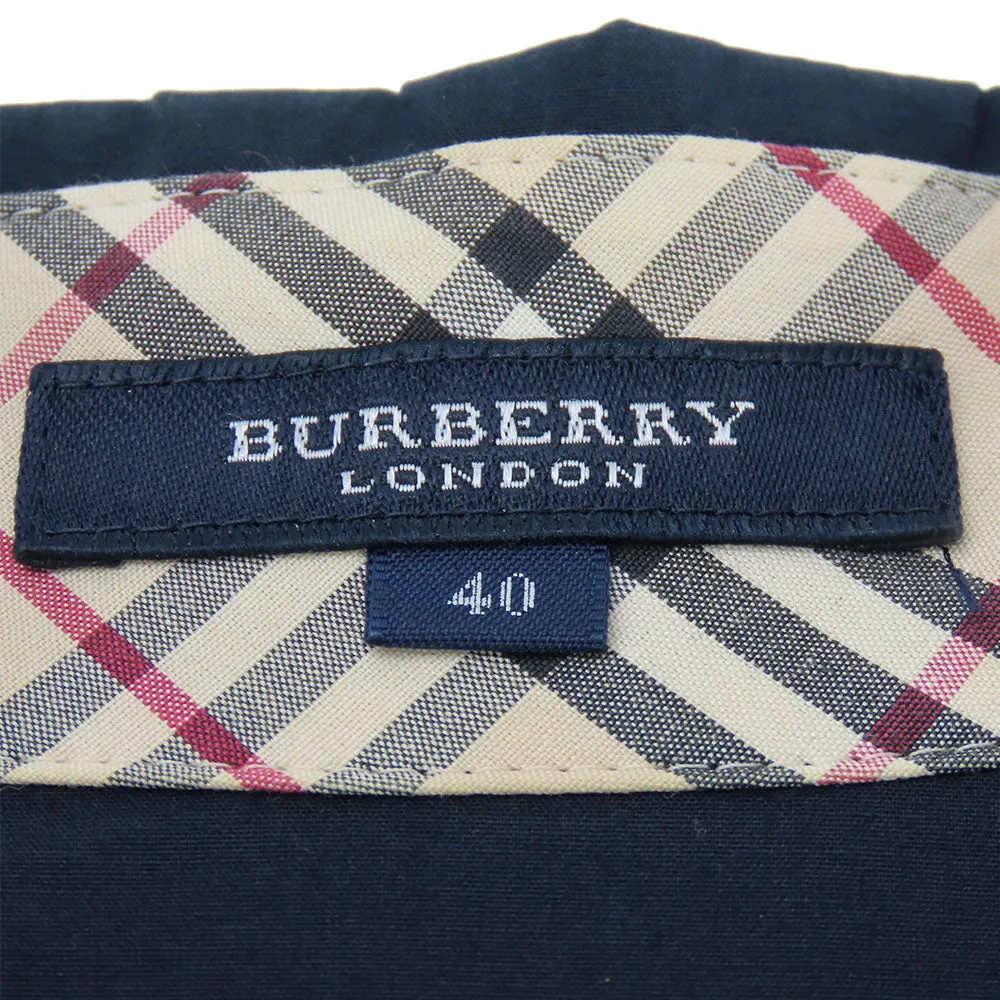 Burberry London Cotton Polyurethane Shirt Navy
