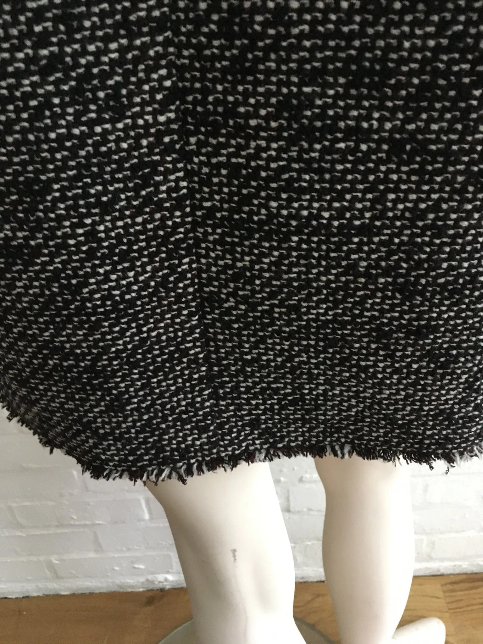 CHANEL AMAZING $7,555.00 LEATHER & FANTASY TWEED DRESS TUNIC SZ F 38 S SMALL ladies