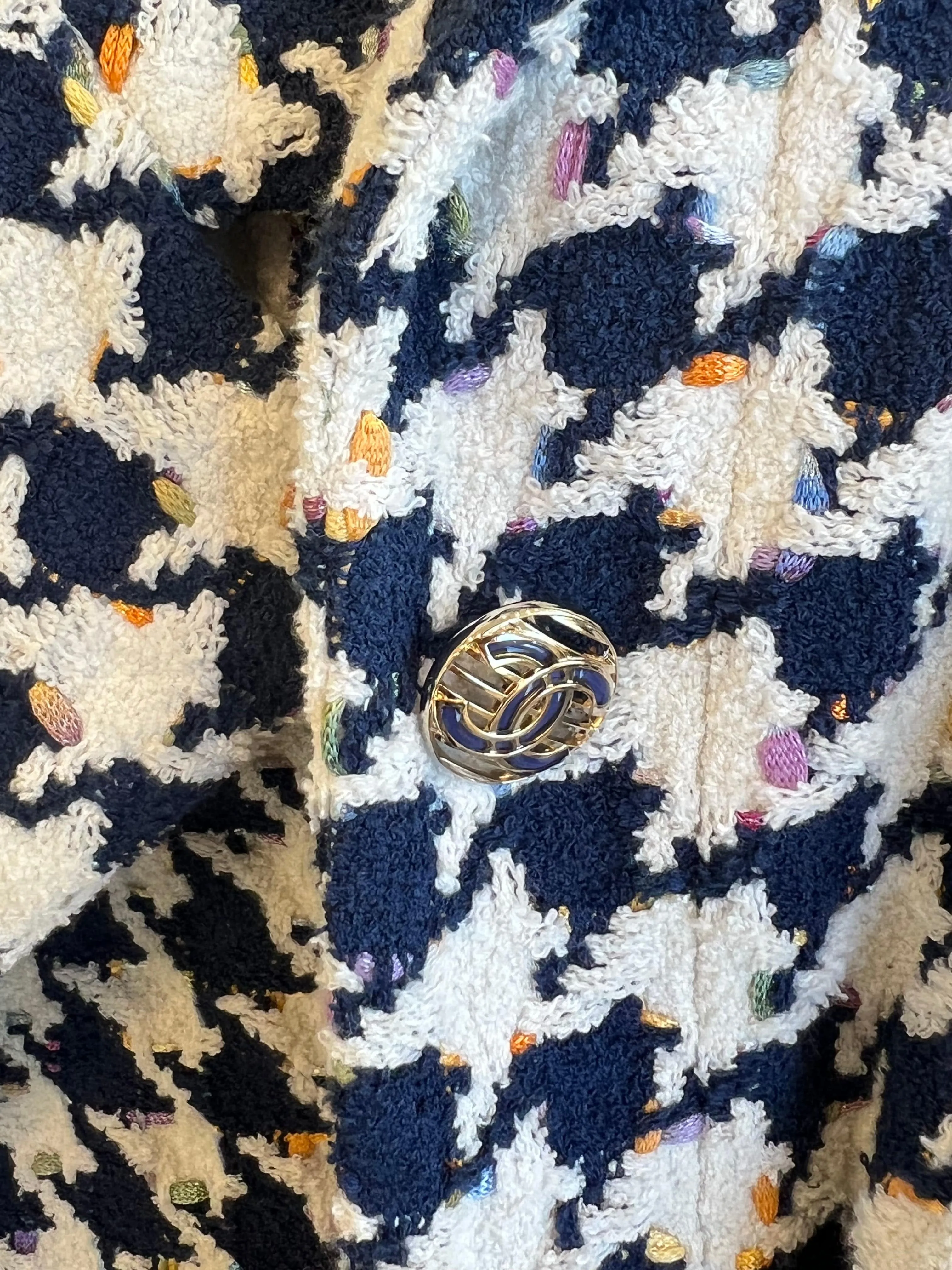 Chanel blue / white dress tweed AVL1106