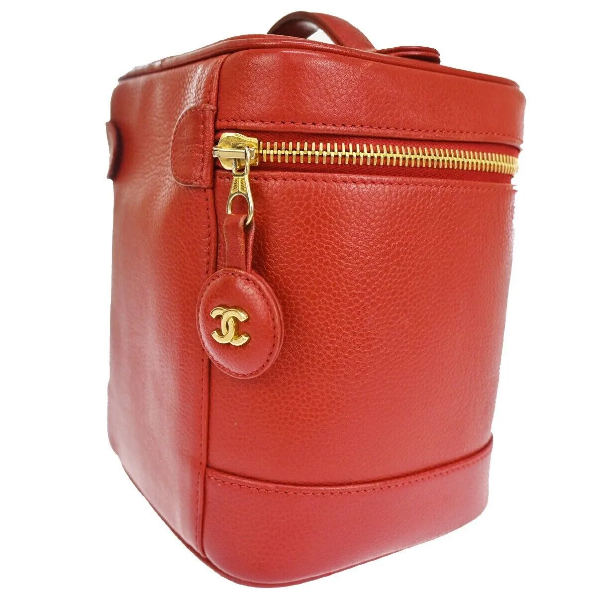 Chanel Cc Vanity Cosmetic Hand Bag