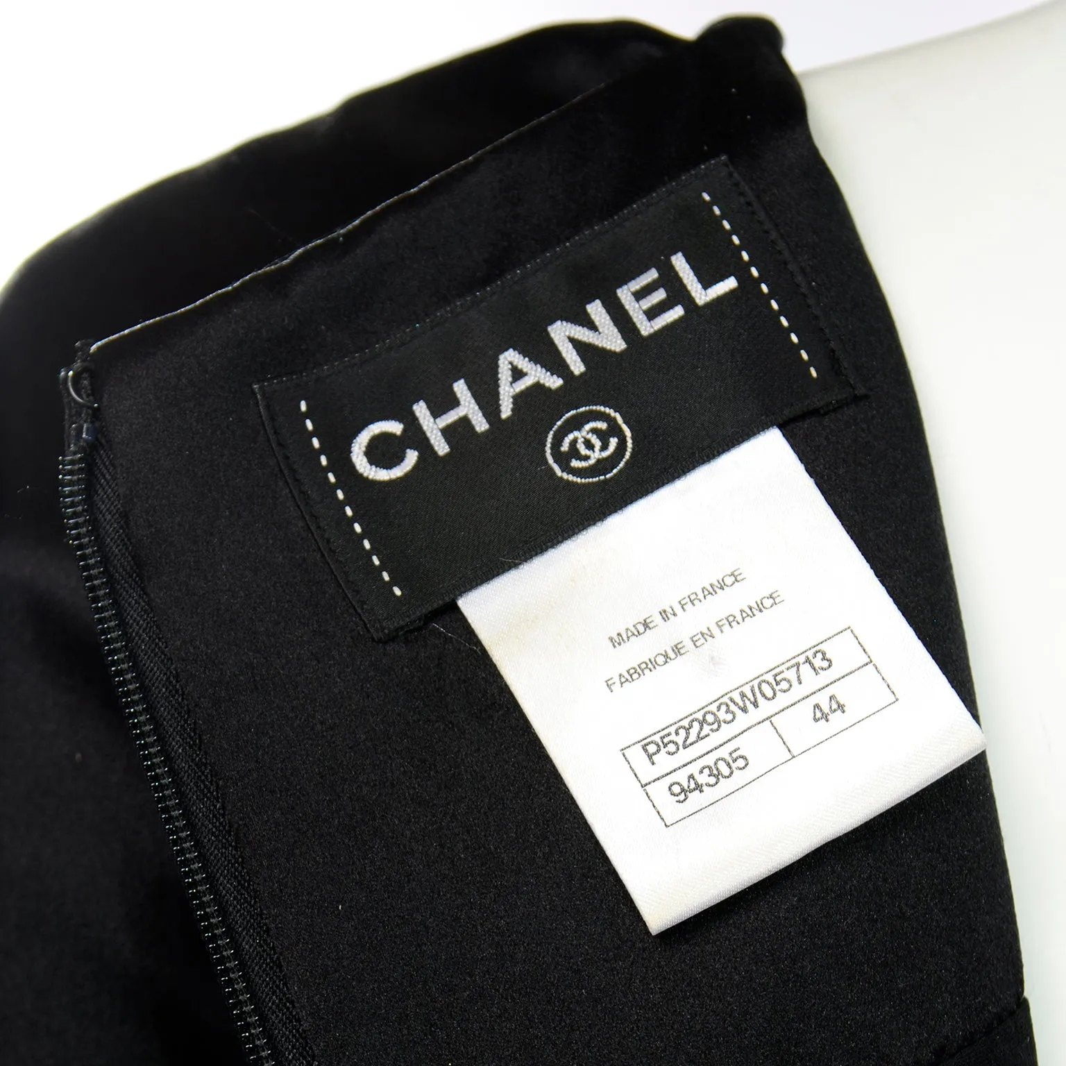 Chanel Fall 2015 Black Silk & Wool Boucle Dress w Gripoix Buttons