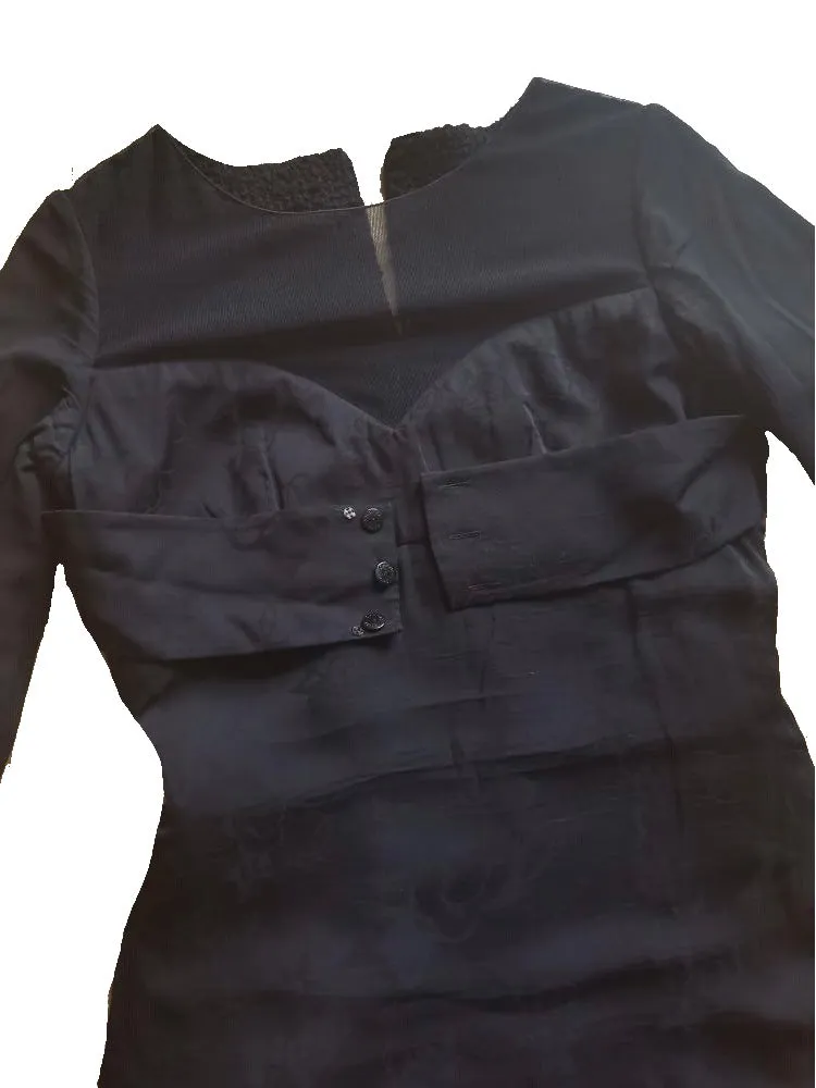 CHANEL heart neckline little black dress