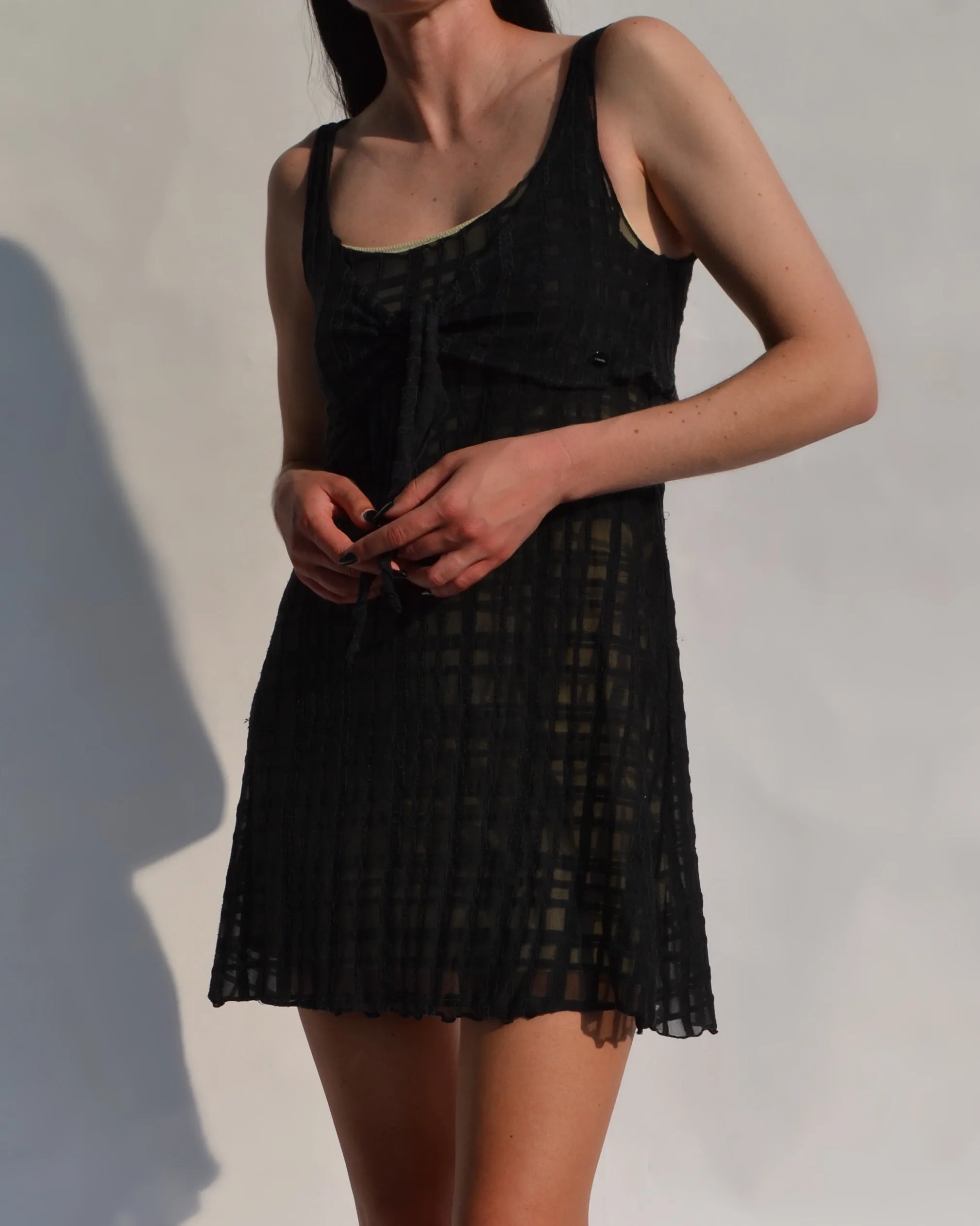 Chanel Spring 2006 Sheer Overlay Babydoll Dress