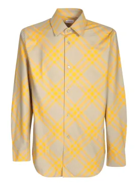 Check motif shirt