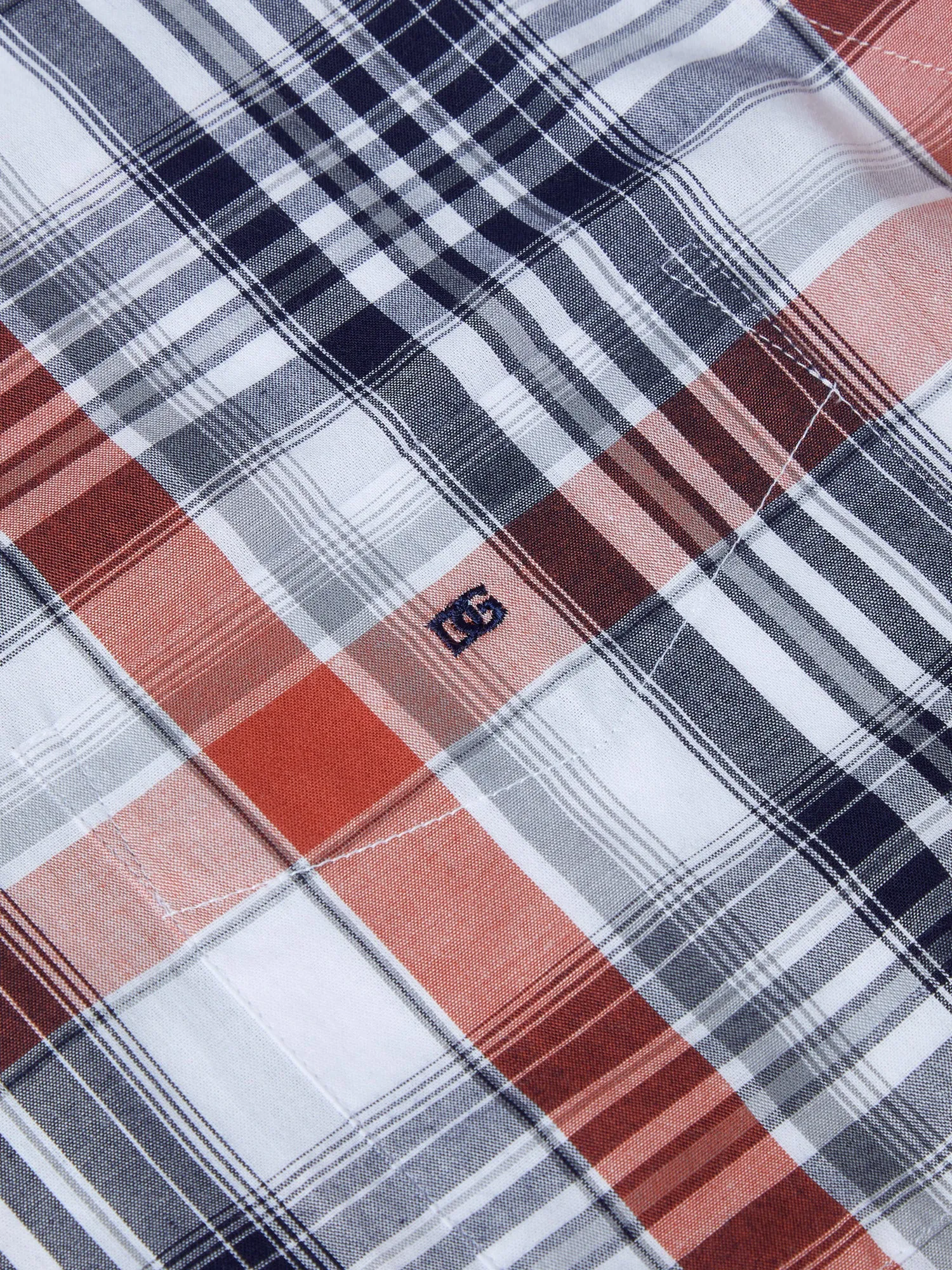 Daniel Grahame Checkered Short Sleeve Casual Shirt - Rust
