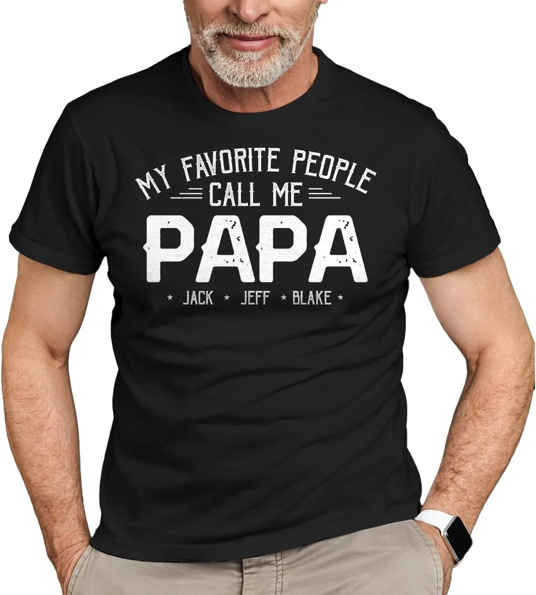 DOPTIKA Father's Day T-Shirt, Fathers Day Birthday Gifts for Dad from Daughter Son, Best Dad Ever Shirt Gifts from Kids