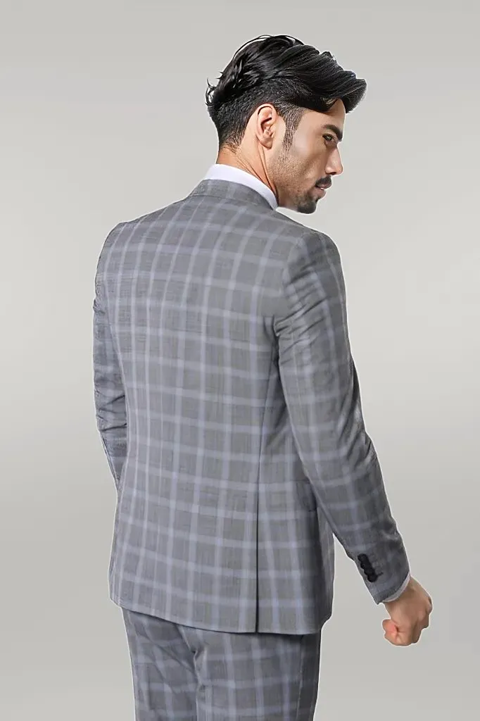 Double Breasted Grey Suit | Wessi