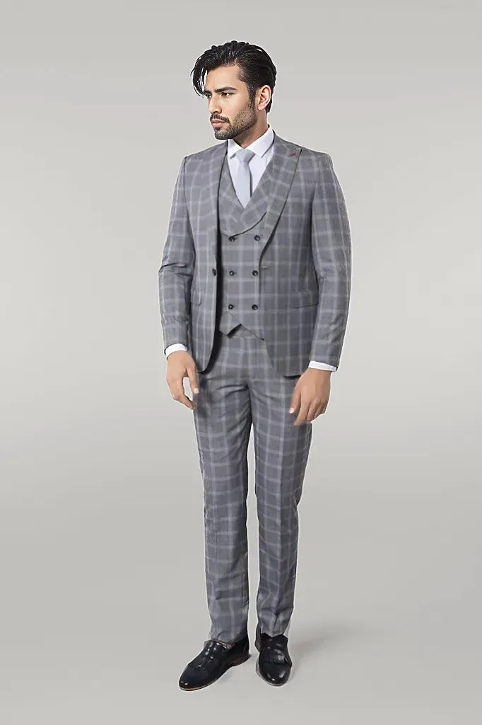 Double Breasted Grey Suit | Wessi