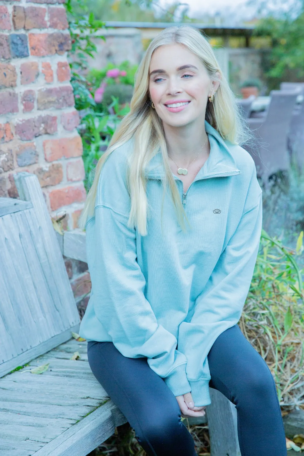 Embroidered Signature Lotus Sunday Sweatshirt