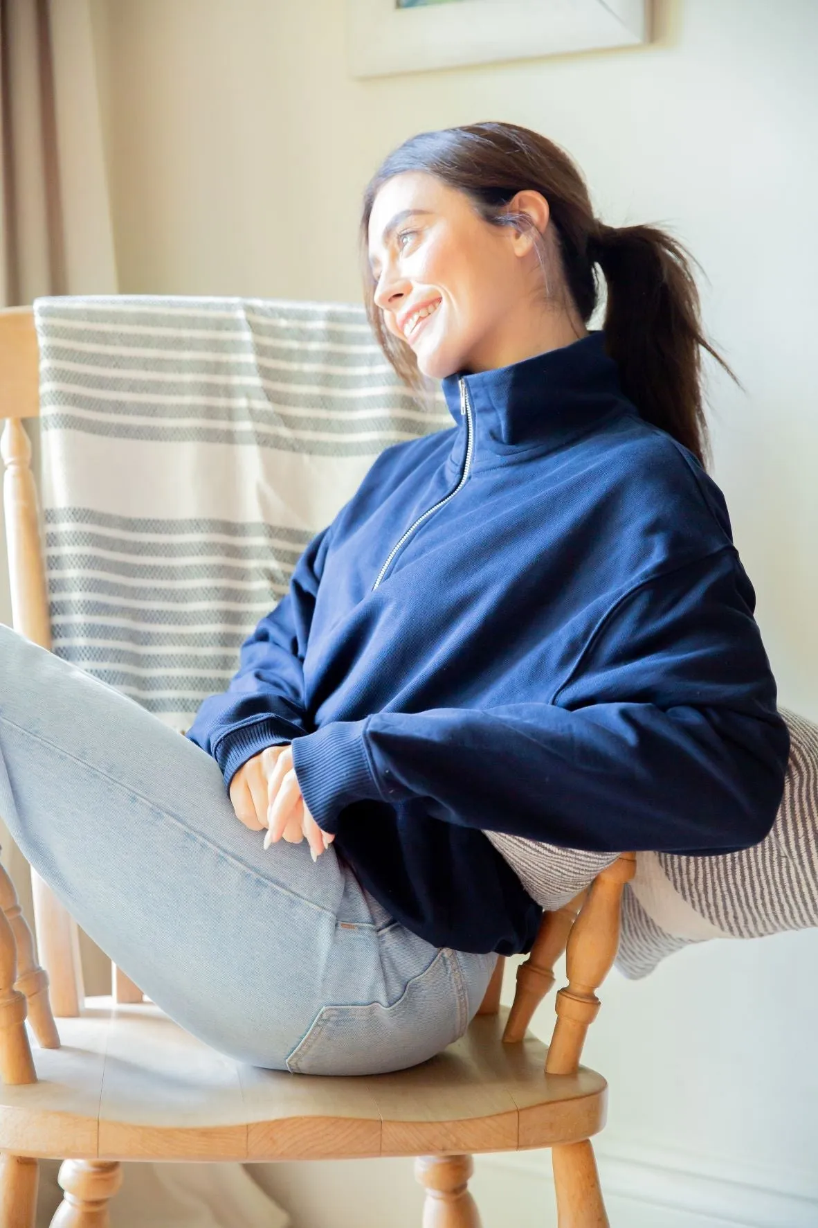 Embroidered Signature Lotus Sunday Sweatshirt