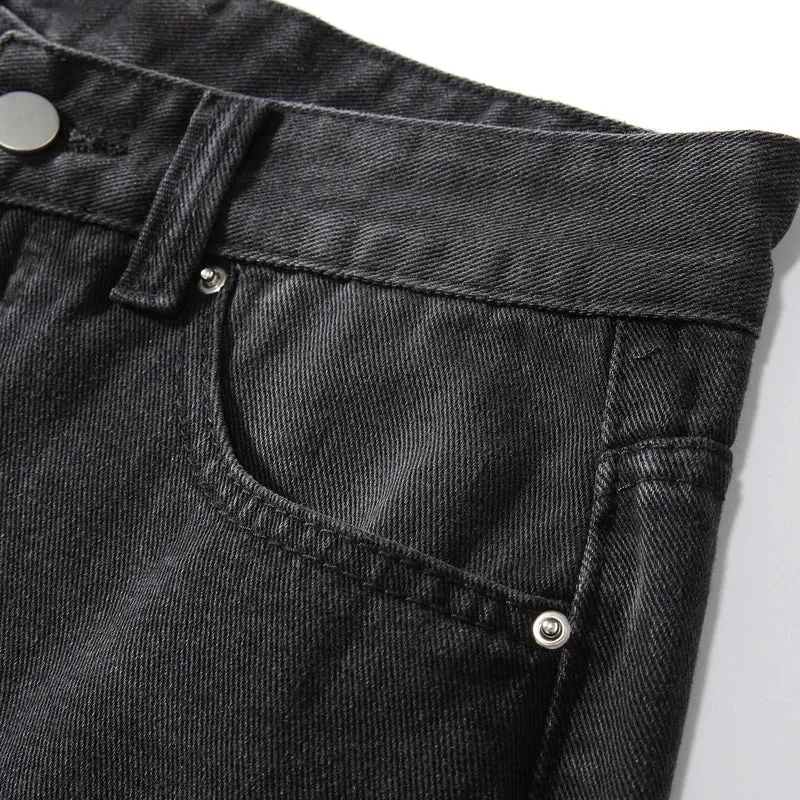 Essential High-Waist Black Ripped Jeans - Streetwear Denim