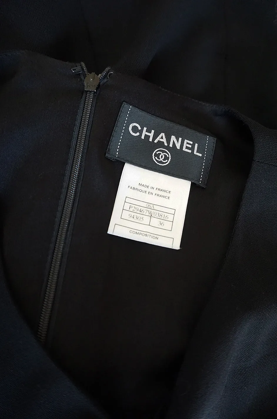 Fall 2006 Chanel Runway Little Black Fitted Stretch Dress