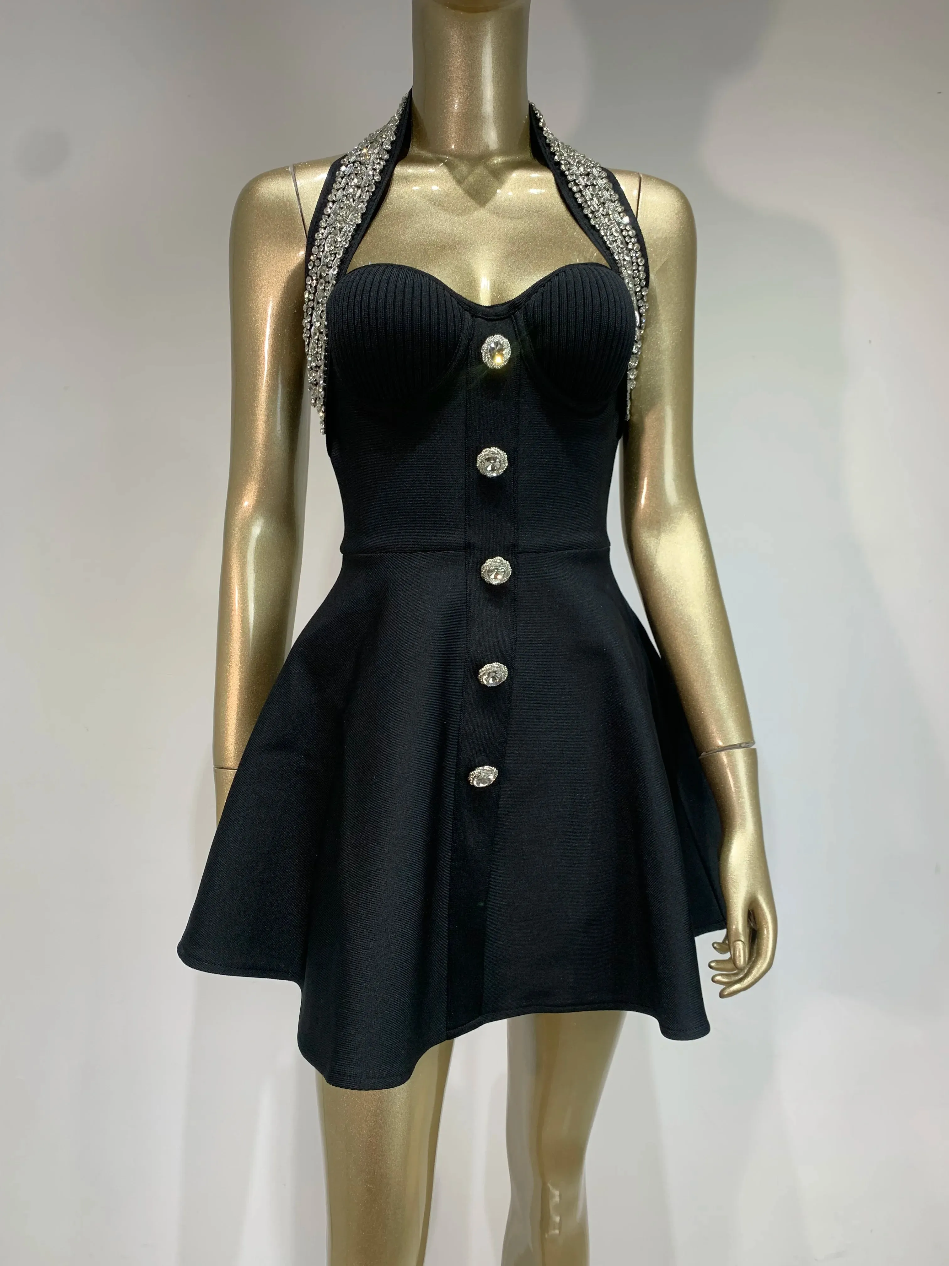 High-end Backless Beading A Line Elegant Evening Dress