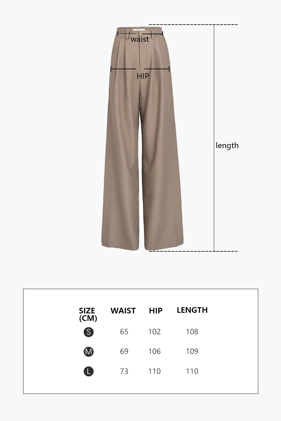 High waist drape pants | Deep Khaki Wide Leg Pants | Street pants