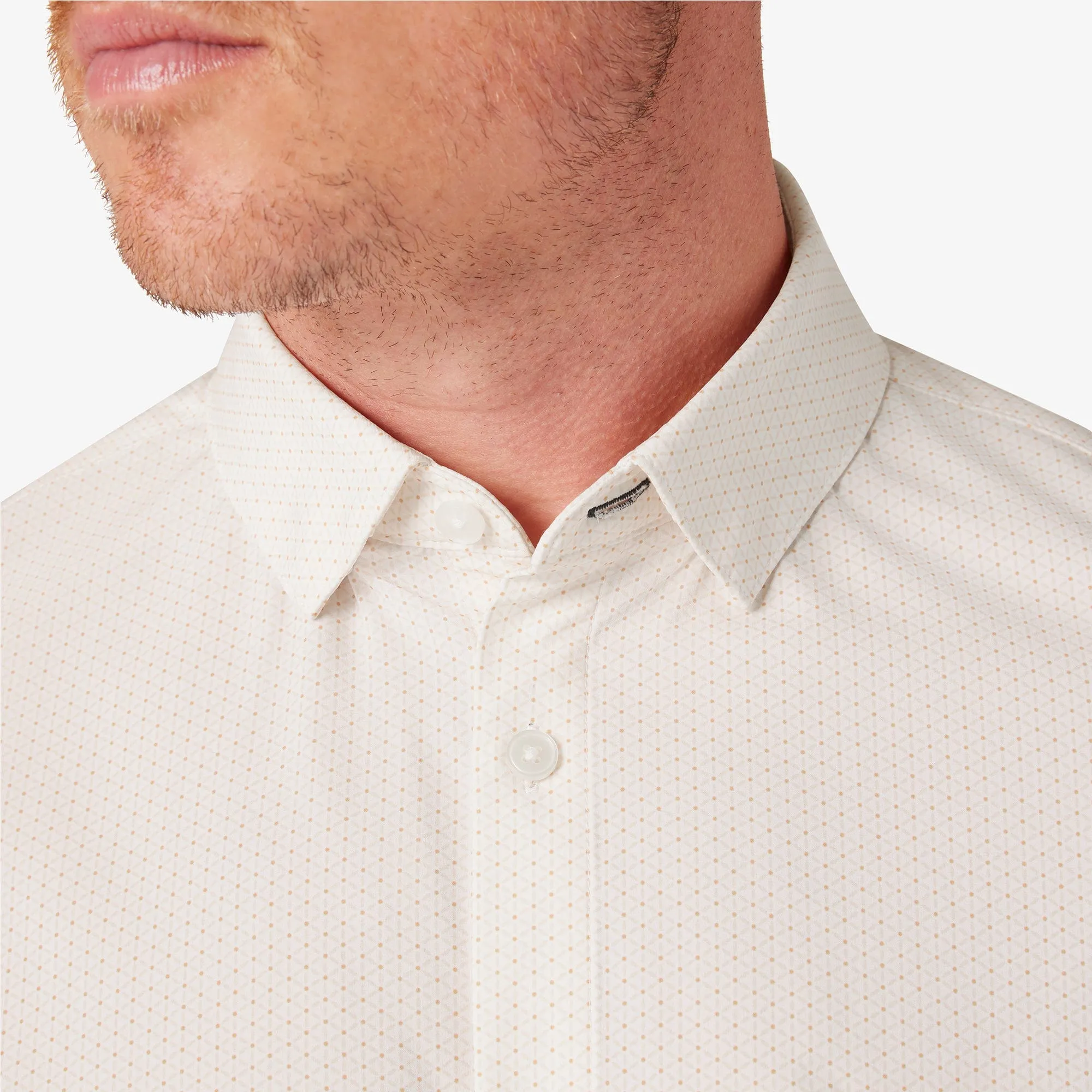 Leeward Short Sleeve- Peach Triangle Geo