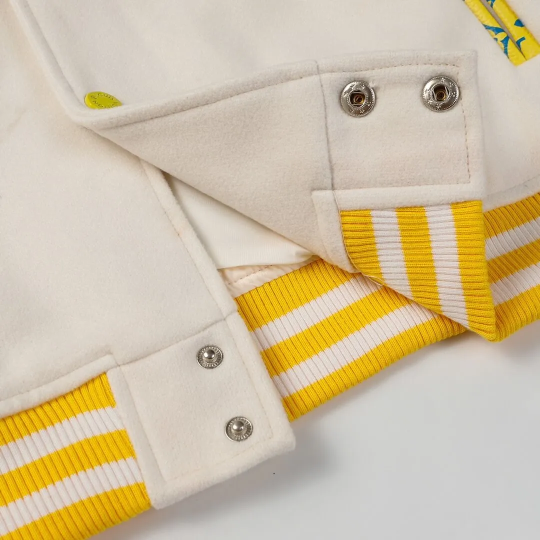 Louis Vuitton Monogram Playground Blouson White Yellow Varsity Jacket