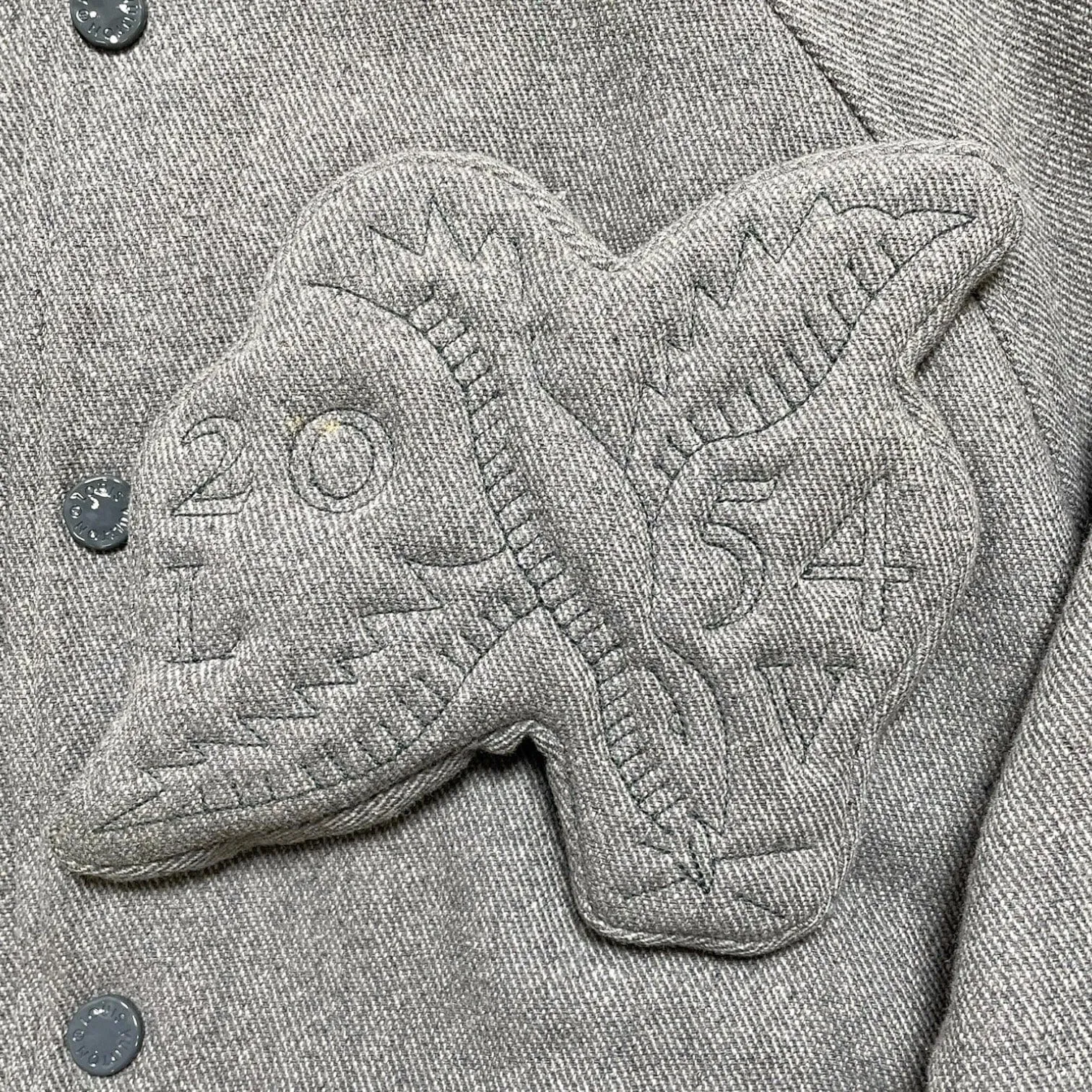 Louis Vuitton Padded Varsity Blouson Jacket Grey Pre-Owned