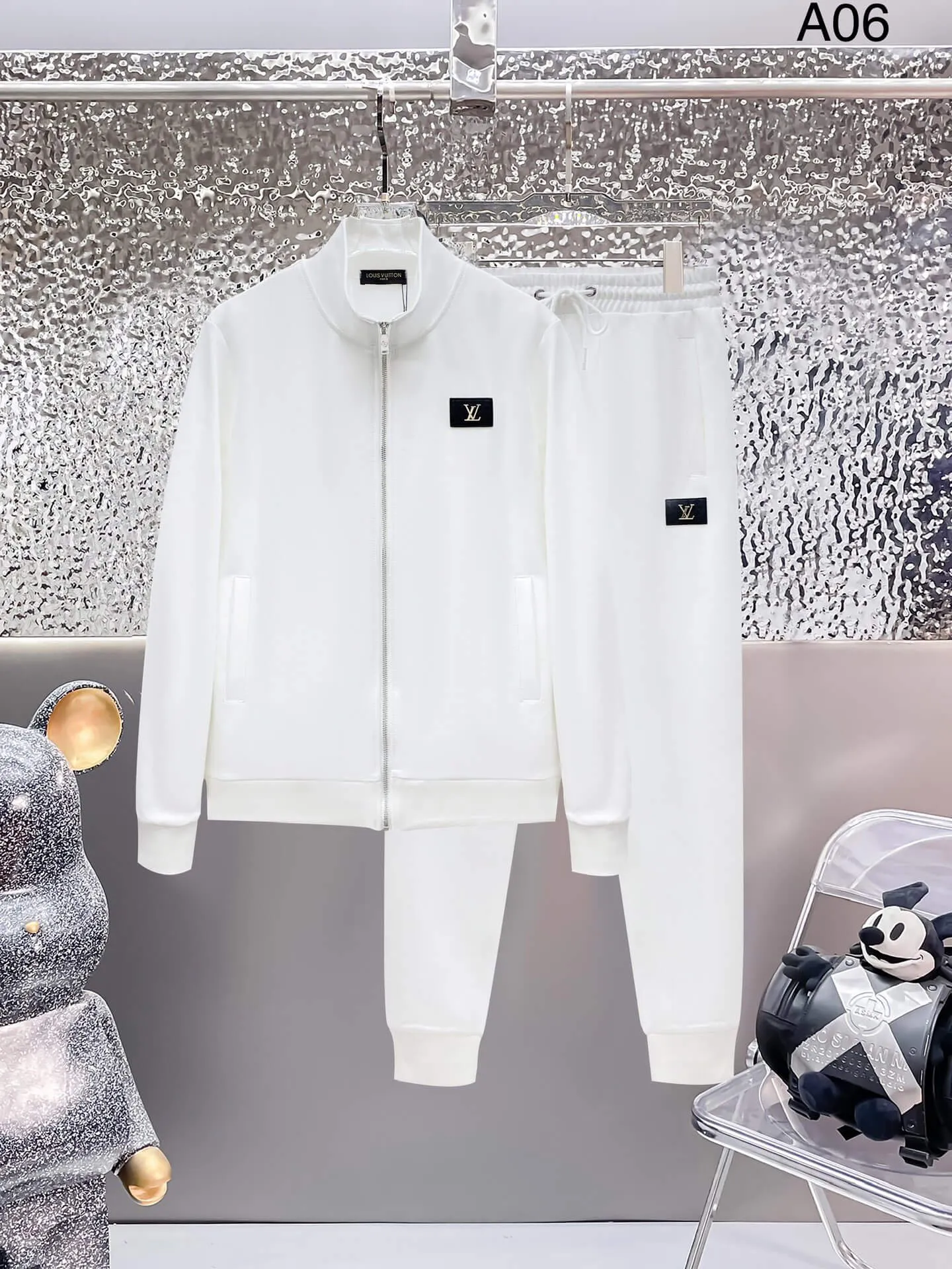 Louis Vuitton Plain White Tracksuit