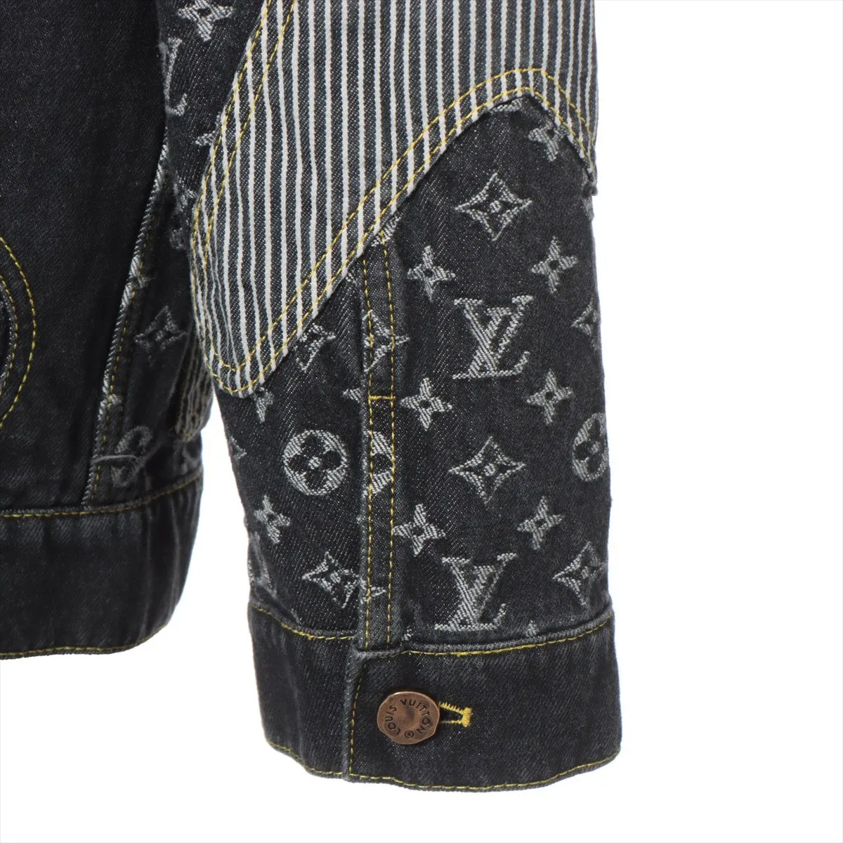Louis Vuitton x NIGO 22SS Cotton Denim Jacket 48 Mens Black RM221M Monogram tagged