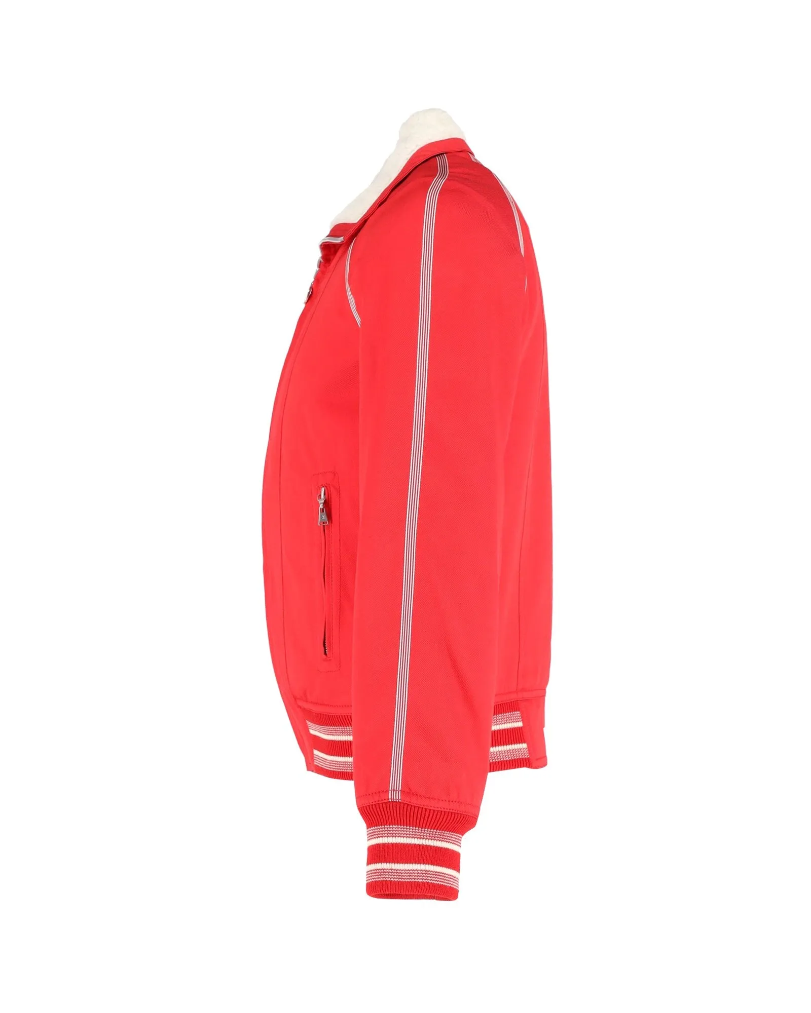 Louis Vuitton Zipped Jacket in Red Cotton