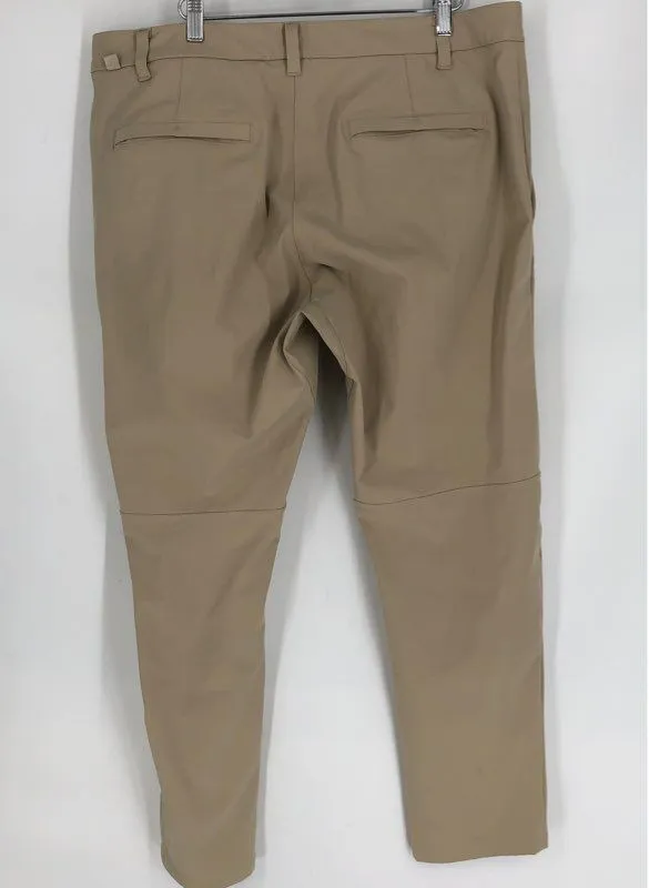 Lululemon Men's Khaki Straight Leg Trouser Pants - Size 36