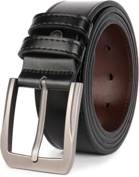 Men??s Casual Leather Jeans Belts 1 1/2?? Wide 4MM Thick Alloy Prong Buckle Work Dress Belt for Men