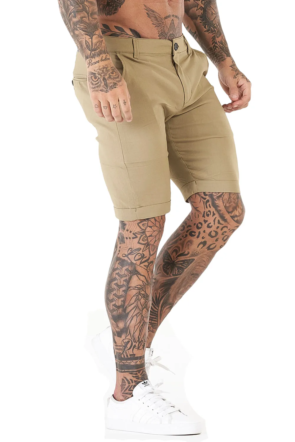 Mens Khaki Chino Short