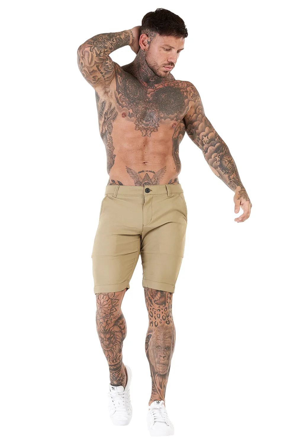 Mens Khaki Chino Short