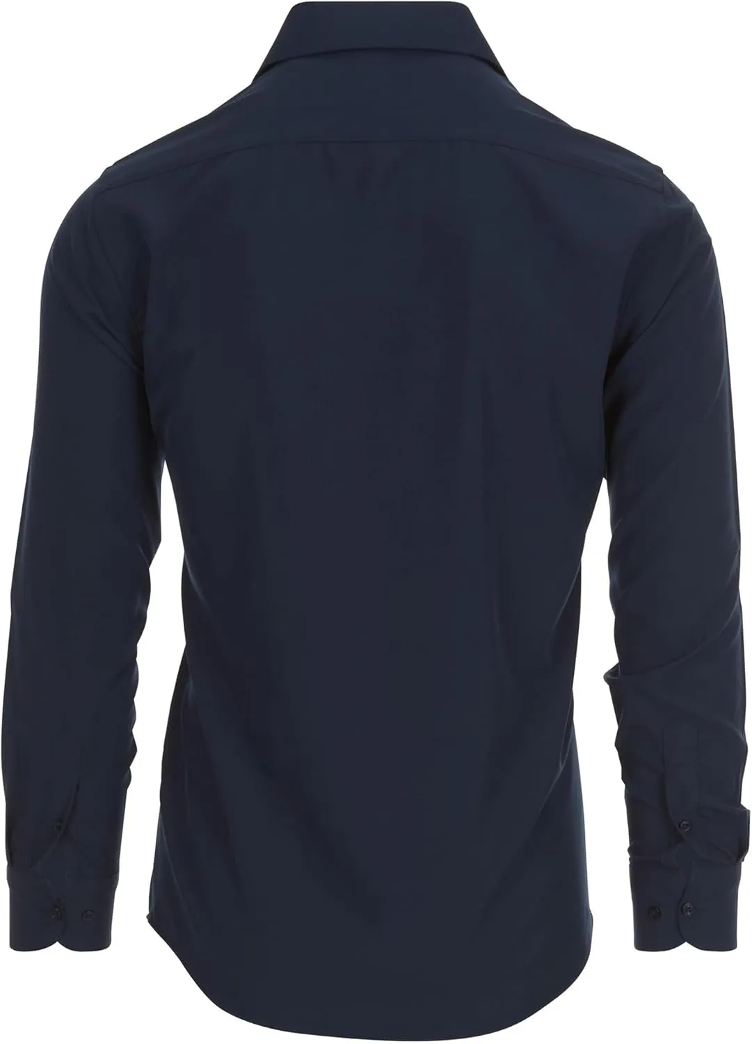Nautica Slim Fit Mens Dress Shirts Long Sleeve Performance Polyester Fabric Wrinkle Free 4-Way Stretch