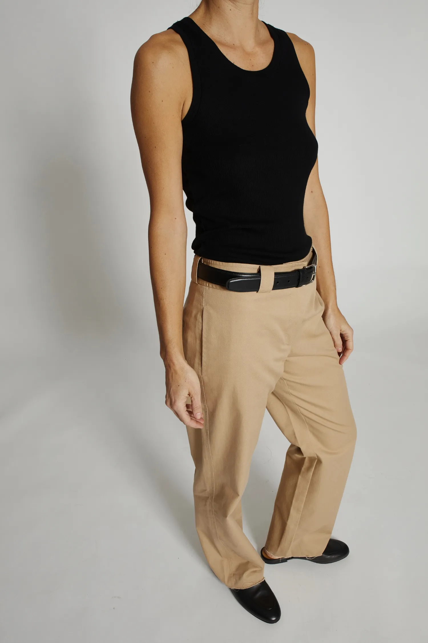 Nessa Mid-rise Straight Leg Pant, Khaki
