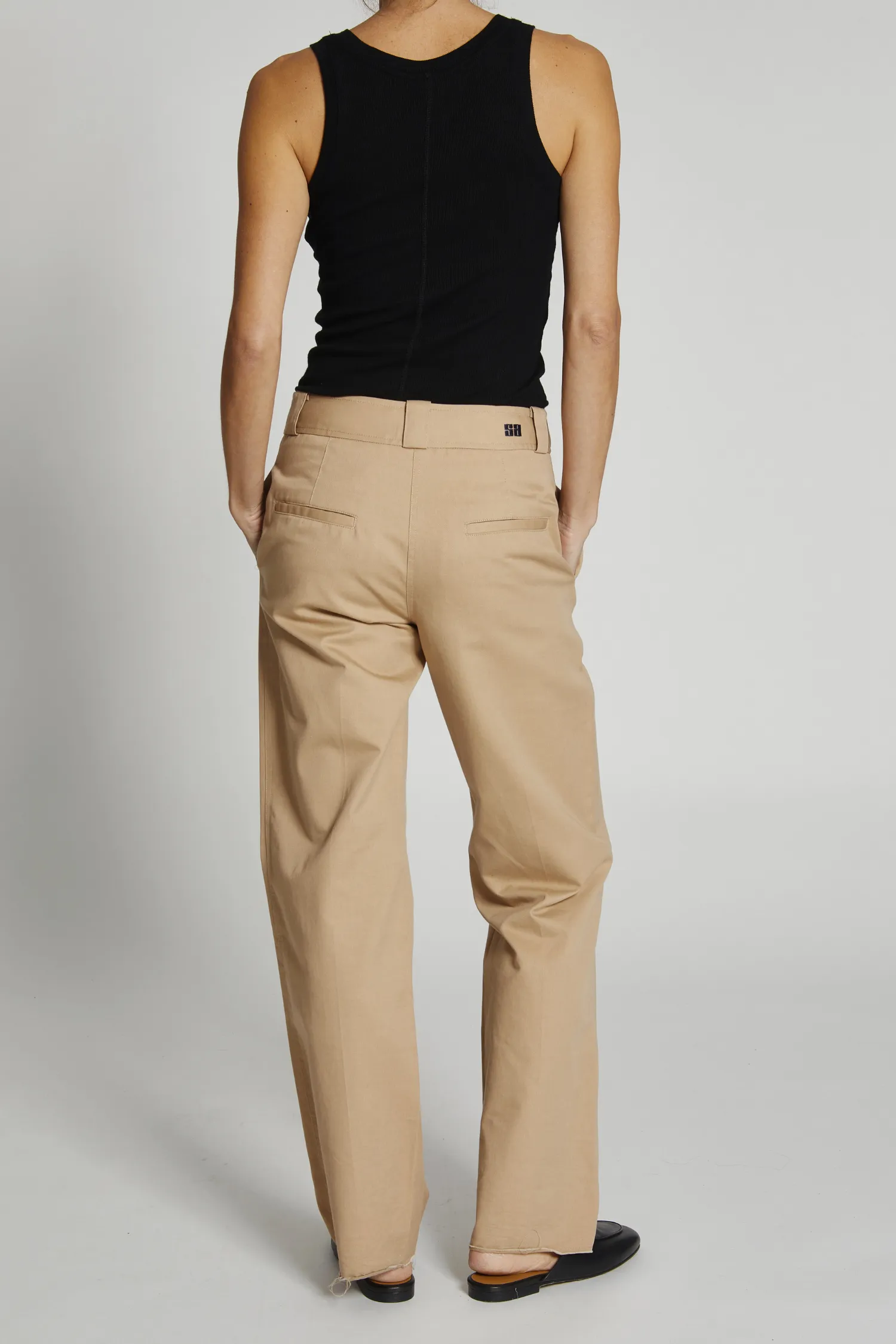 Nessa Mid-rise Straight Leg Pant, Khaki