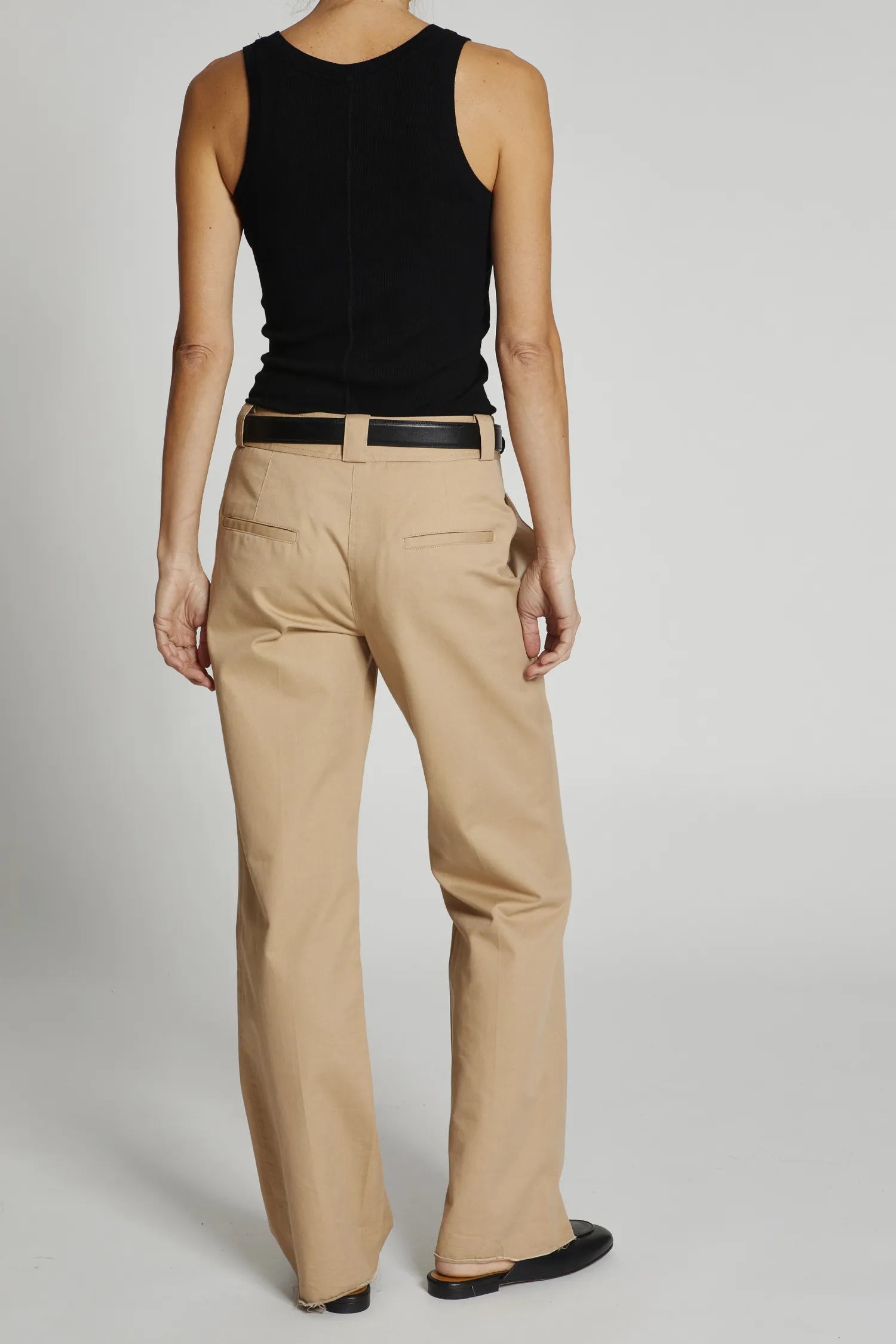 Nessa Mid-rise Straight Leg Pant, Khaki