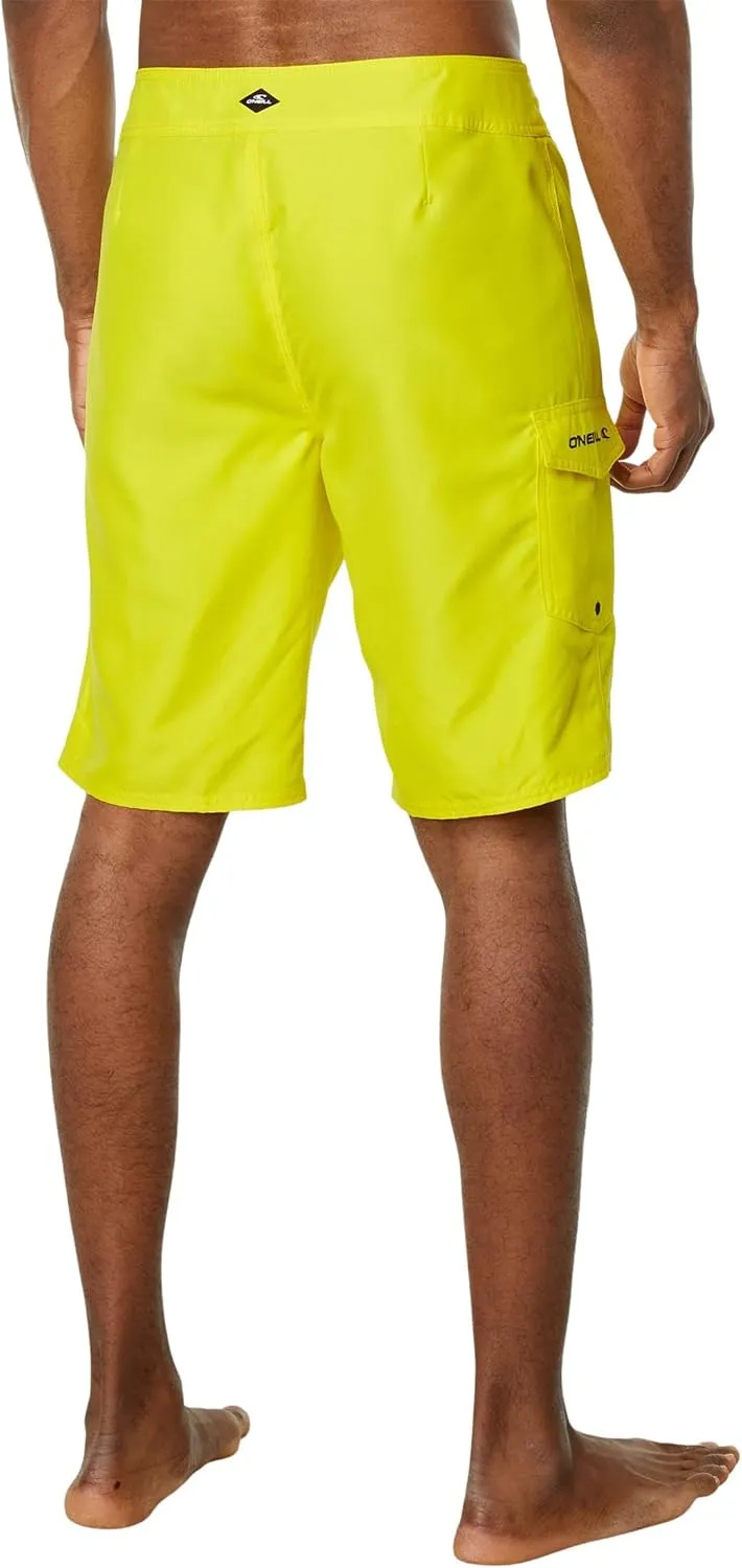 O'NEILL Men's 21 Inch Solid Boardshorts-Water Resistant Swim Trunks for Men with Quick Dry Stretch Fabric and Pockets