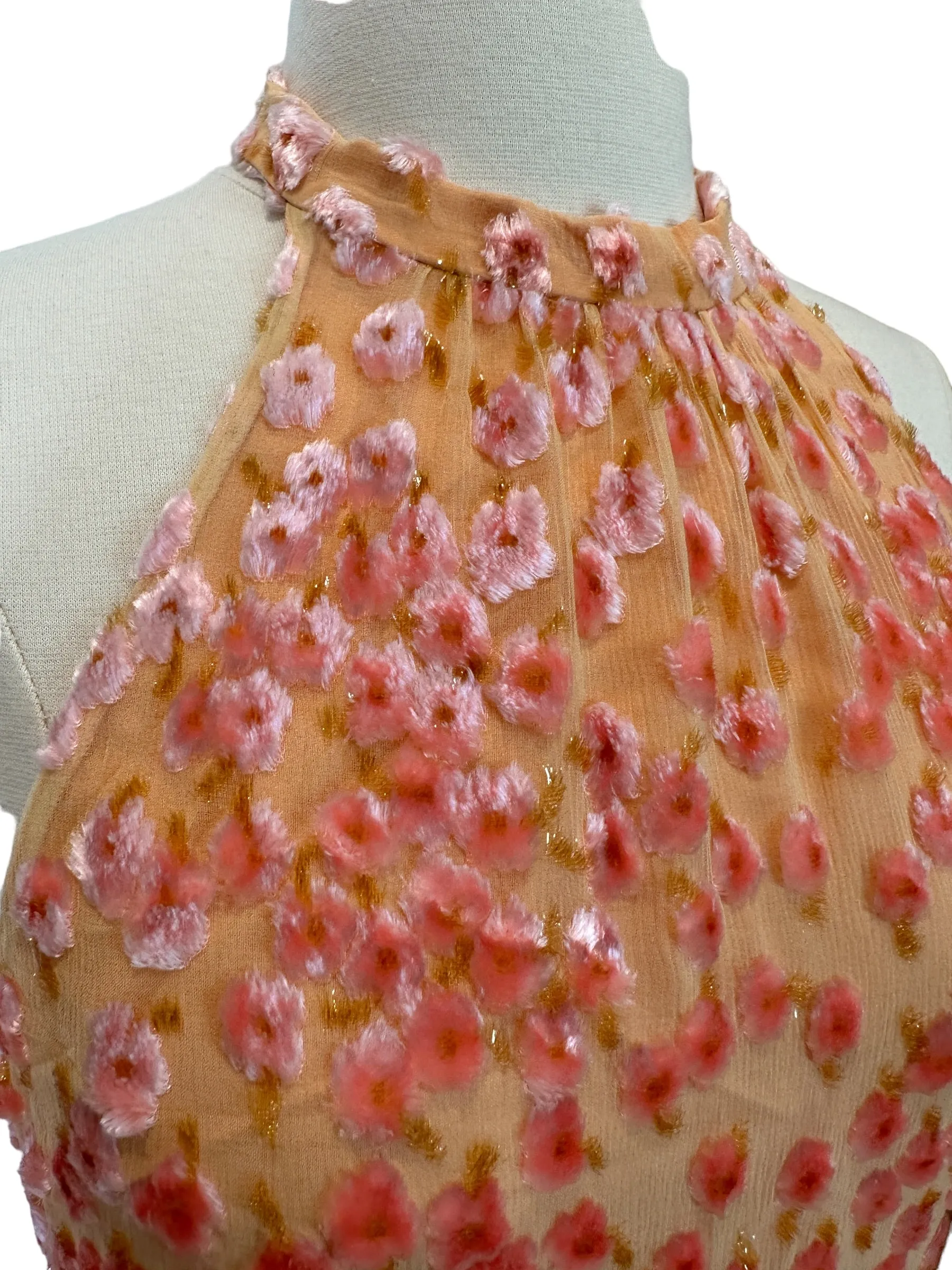 Orange & Pink Print Dress - S