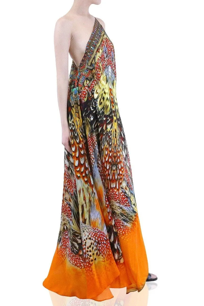 Orange Infinity Maxi Dress