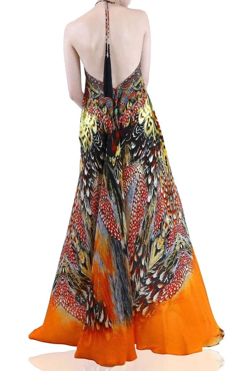 Orange Infinity Maxi Dress