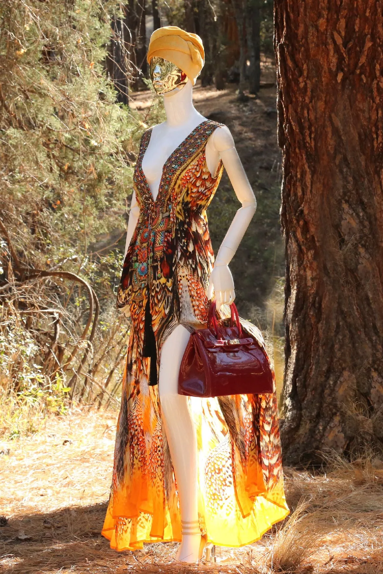 Orange Infinity Maxi Dress