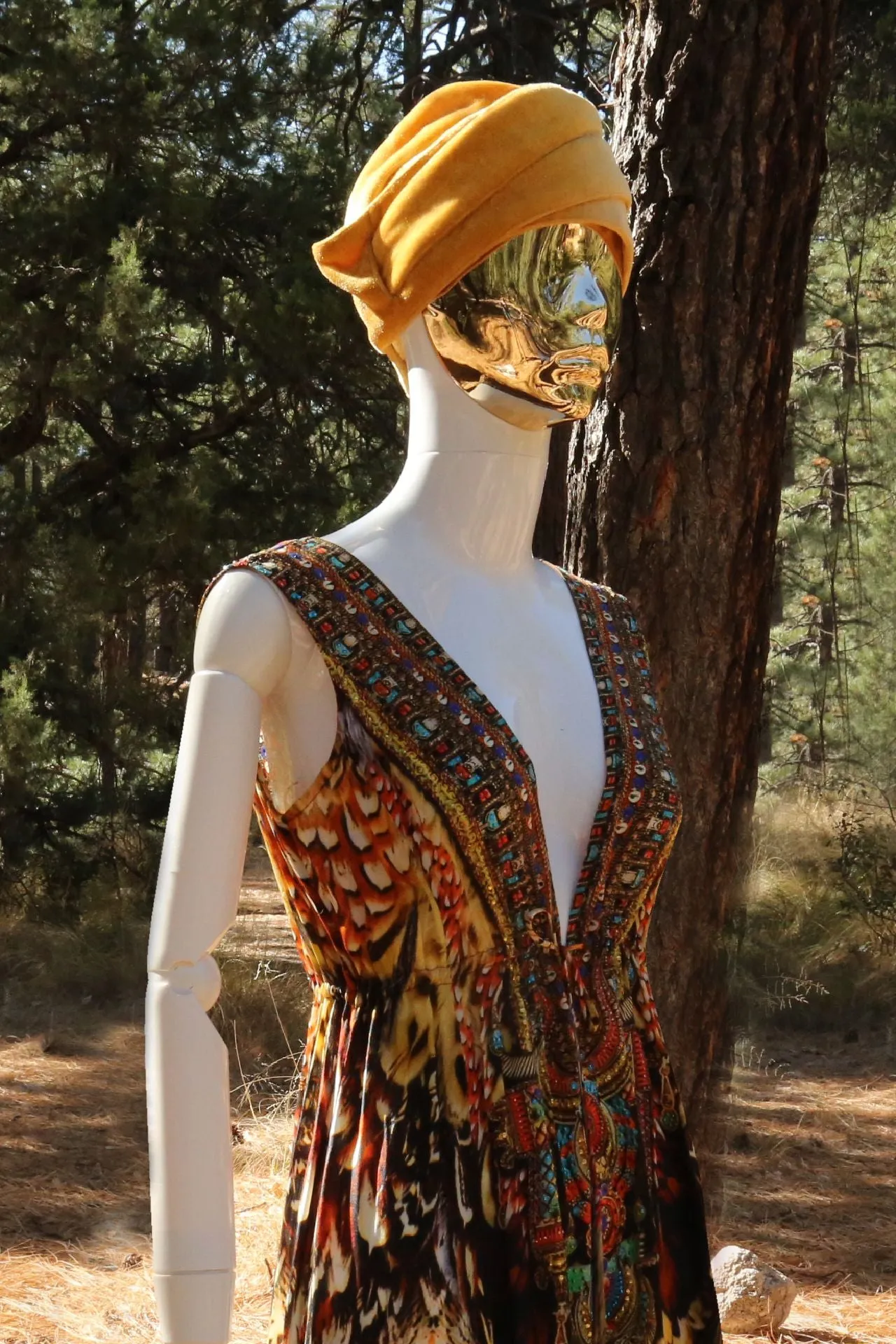 Orange Infinity Maxi Dress