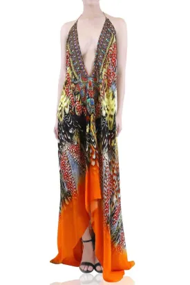 Orange Infinity Maxi Dress