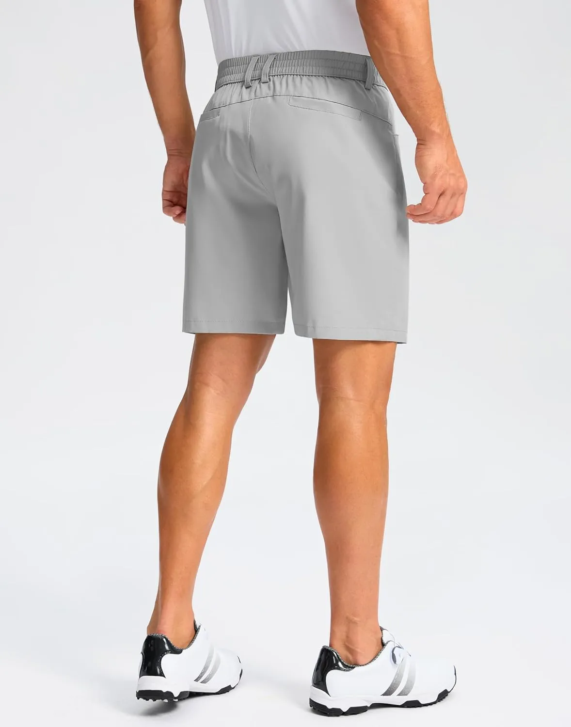 Pudolla Men's Casual Golf Shorts 7" Lightweight Stretch Flat Front Work Dress Shorts for Men with Pockets