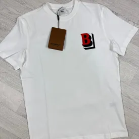 "B" Chest Logo White