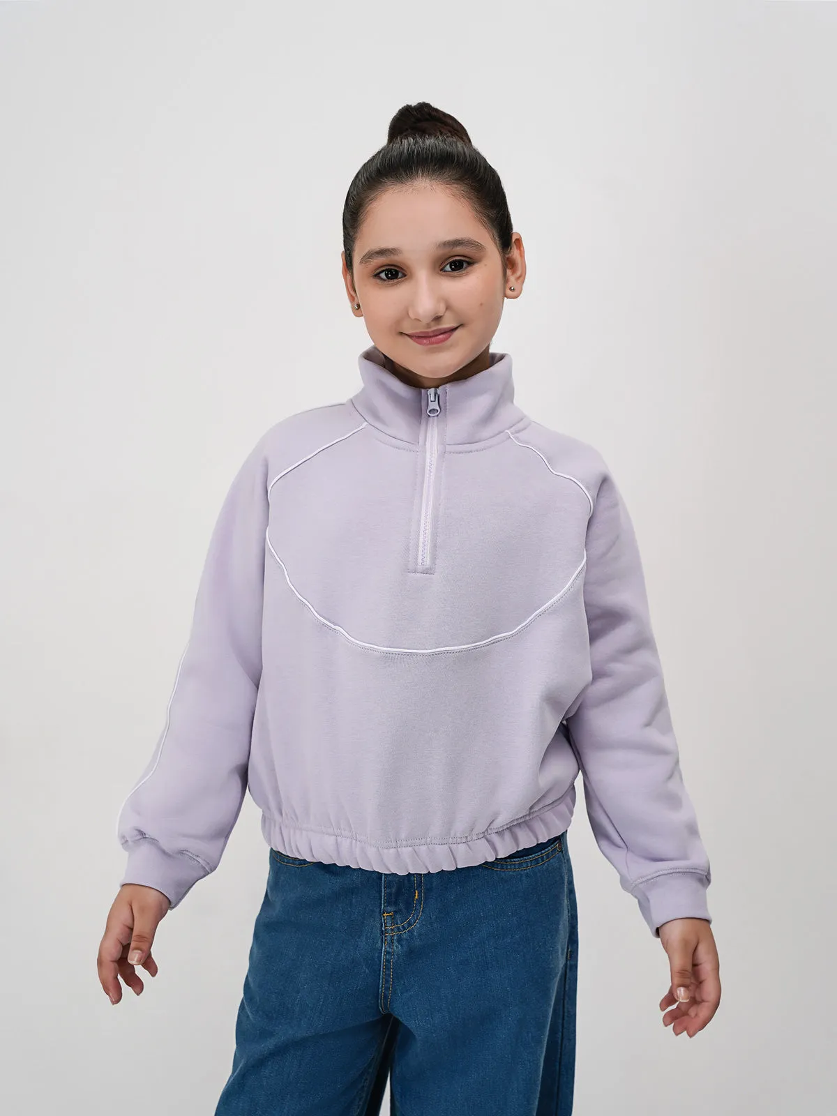 "KENDENCE" Zipper Fleece Sweatshirt