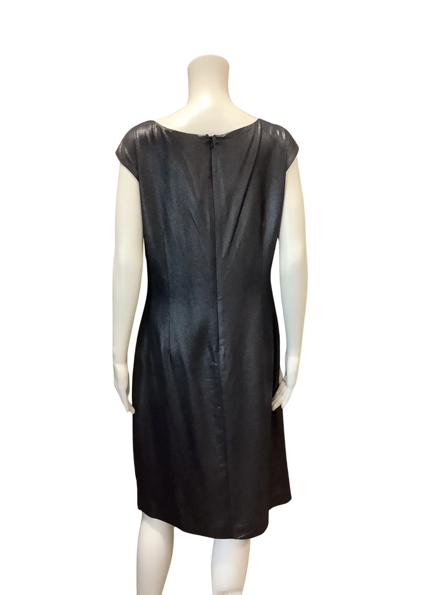 Ralph Lauren Women's Dress Navy Sheen Sleeveless Size: 12